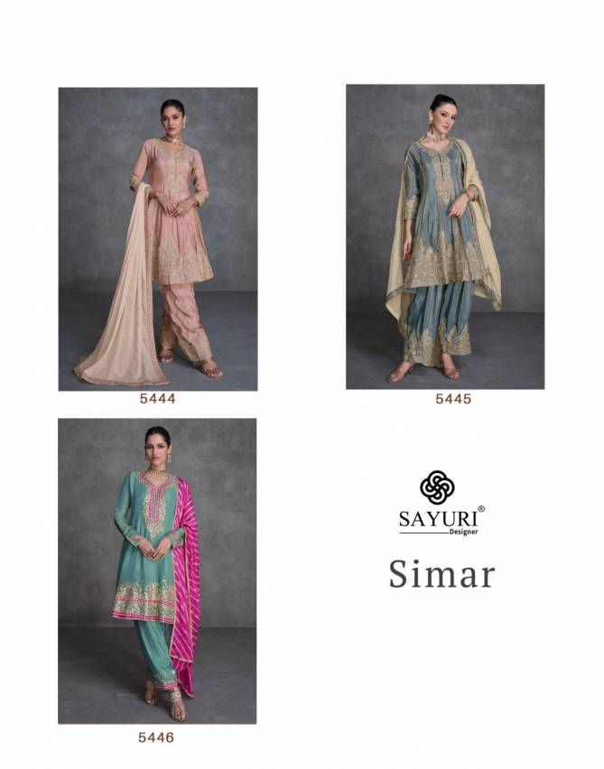 Simar By Sayuri Heavy Embroidery Wedding Wear Readymade Suits Wholesale Price In Surat